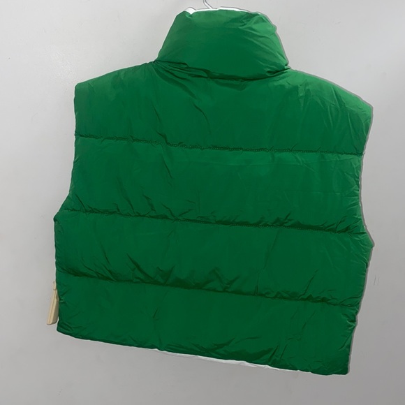 Green reversible Puffer Zip vest Blazer clearance New year sale - Picture 2 of 6